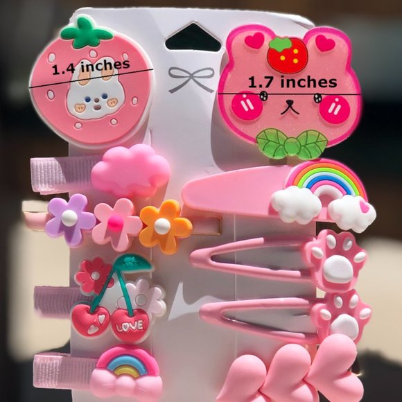 70PCS Girls Hair Clips Hairpins Kids Cute Accessories Flower - Picture 9 of 11